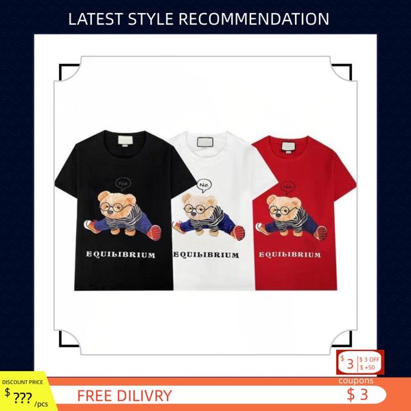 luxury men's t shirt designer women's tees wear summer round neck sweat absorbing short sleeves outdoor breathable cotton teddy be, White;black
luxury men's t shirt designer women's tees wear summer round neck sweat absorbing short sleeves outdoor breathable cotton teddy be, White;black