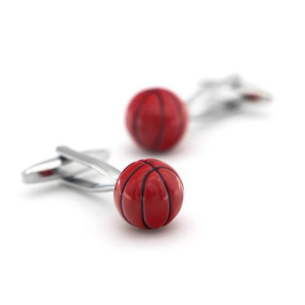 3d basketball cuff links red color sport ball design quality brass material men's cufflinks, Silver
3d basketball cuff links red color sport ball design quality brass material men's cufflinks, Silver