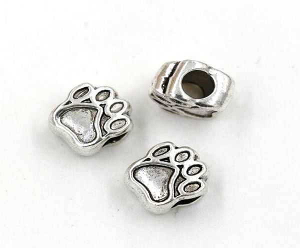 100pcslots antique silver zinc alloy paw prints spacers big hole beads for jewelry making bracelet necklace diy accessories5499450, Bronze;silver
100pcslots antique silver zinc alloy paw prints spacers big hole beads for jewelry making bracelet necklace diy accessories5499450, Bronze;silver