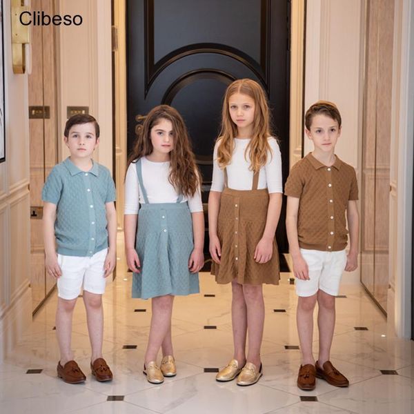 family matching outfits brother sister matching clothes summer boys girls knitted outfit teenagers thin polo shirt cardigan teens skirts bab, Blue
family matching outfits brother sister matching clothes summer boys girls knitted outfit teenagers thin polo shirt cardigan teens skirts bab, Blue