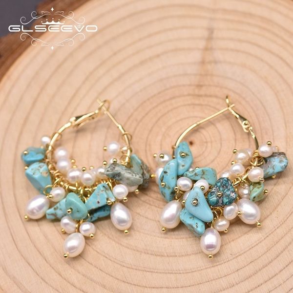stud glseevo turquoise natural freshwater white pearl hoop earrings women minimalist korean style original design jewelry ge0992a 230224, Golden;silver
stud glseevo turquoise natural freshwater white pearl hoop earrings women minimalist korean style original design jewelry ge0992a 230224, Golden;silver
