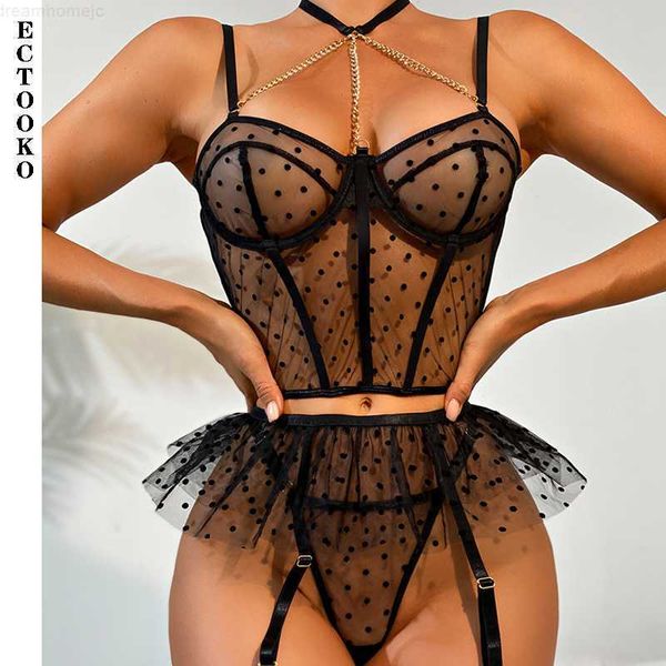 ectooko 3-pieces black bra see through mesh lingerie for women with chain decorated fairy erotic set panty underwear set 0224, Red;black
ectooko 3-pieces black bra see through mesh lingerie for women with chain decorated fairy erotic set panty underwear set 0224, Red;black
