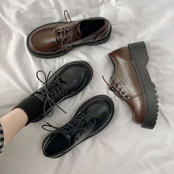 dress shoes shoes women platform oxford autumn vintage brown leather lace up fashion loafer black 230224
dress shoes shoes women platform oxford autumn vintage brown leather lace up fashion loafer black 230224