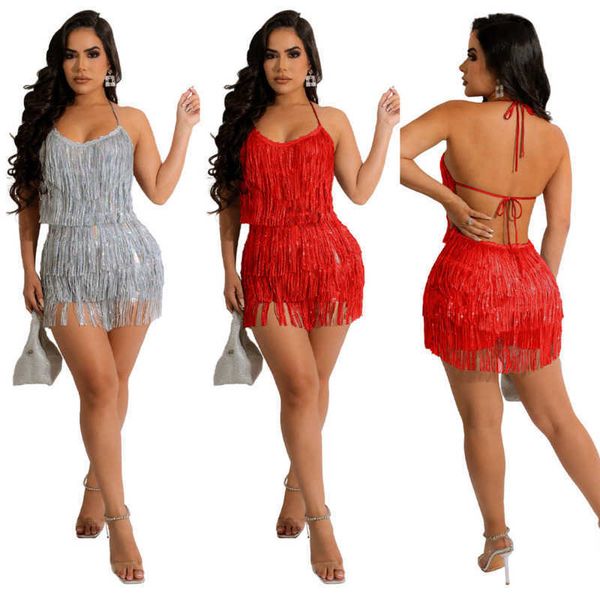 designer women summer jumpsuits night club onesies new tassel sequins lace up party rompers, Black;white
designer women summer jumpsuits night club onesies new tassel sequins lace up party rompers, Black;white