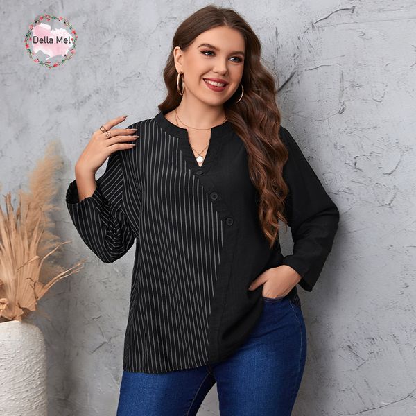 women's plus size t-shirt della mel plus size women clothing spring autumn clothes ladies big size casual striped loose long sleeve ov, Black
women's plus size t-shirt della mel plus size women clothing spring autumn clothes ladies big size casual striped loose long sleeve ov, Black