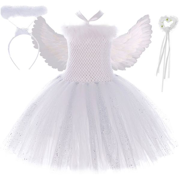girl s dresses sparkly pure white angel tutu dress feather wing wands outfits fancy kids costume for girls birthday party clothes 230224, Red;yellow
girl s dresses sparkly pure white angel tutu dress feather wing wands outfits fancy kids costume for girls birthday party clothes 230224, Red;yellow