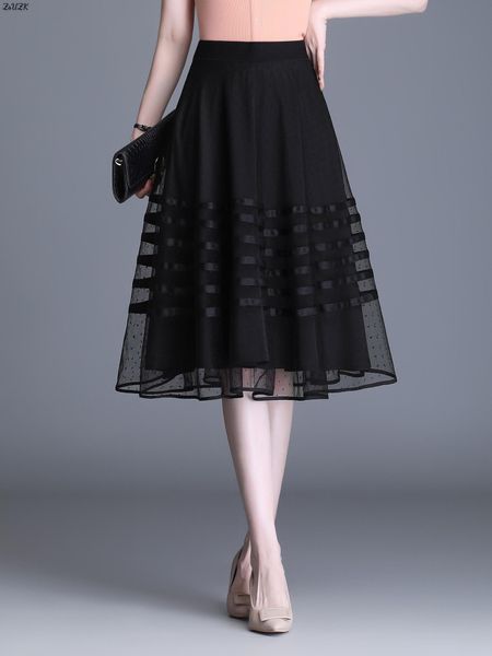 skirts zuzk women black mesh skirt spring summer drape pleated elastic waist korean style fashion skirt jupe 230224
skirts zuzk women black mesh skirt spring summer drape pleated elastic waist korean style fashion skirt jupe 230224