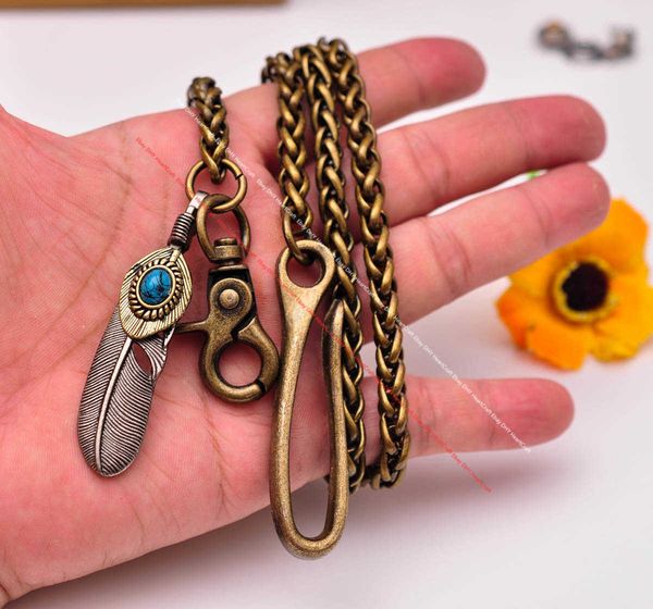 key rings 15"~30" retro brass biker punk basic strong twisted feather biker trucker key lanyard jean wallet chain metal keyring ho, Slivery;golden
key rings 15"~30" retro brass biker punk basic strong twisted feather biker trucker key lanyard jean wallet chain metal keyring ho, Slivery;golden