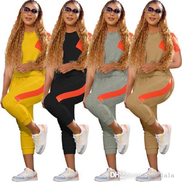womens sprtswear 2023 spring cotton blend t-shirt color contrast patchwork sports casual outfits, Gray 
womens sprtswear 2023 spring cotton blend t-shirt color contrast patchwork sports casual outfits, Gray