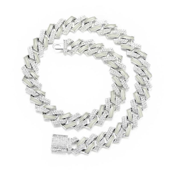 luminous diamond-encrusted cuban chain thick 15mm bar hip-hop necklace europe and the united states simple hip-hop accessories, Silver
luminous diamond-encrusted cuban chain thick 15mm bar hip-hop necklace europe and the united states simple hip-hop accessories, Silver