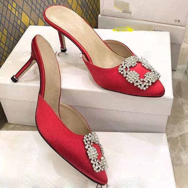 slippers pointed toe ladies slippers spring and autumn high heeled mules shoes square buckle fashion dress sandals 230224, Black
slippers pointed toe ladies slippers spring and autumn high heeled mules shoes square buckle fashion dress sandals 230224, Black