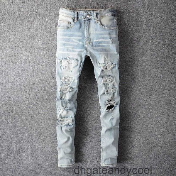 amirs denim jeans designer pants man new high street wash blue white diamond damaged hole 2023 slim fit slp denim pants men's fashion o
amirs denim jeans designer pants man new high street wash blue white diamond damaged hole 2023 slim fit slp denim pants men's fashion o