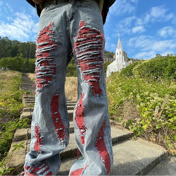 men s jeans y2k fashion ripped men 2023 spring summer streetwear trend loose straight denim trousers mens leisure patchwork jean pant 230224, Blue
men s jeans y2k fashion ripped men 2023 spring summer streetwear trend loose straight denim trousers mens leisure patchwork jean pant 230224, Blue