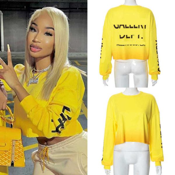 retail casual designer women &tees new open umbilical long sleeve letter printed round neck t-shirt, White
retail casual designer women &tees new open umbilical long sleeve letter printed round neck t-shirt, White