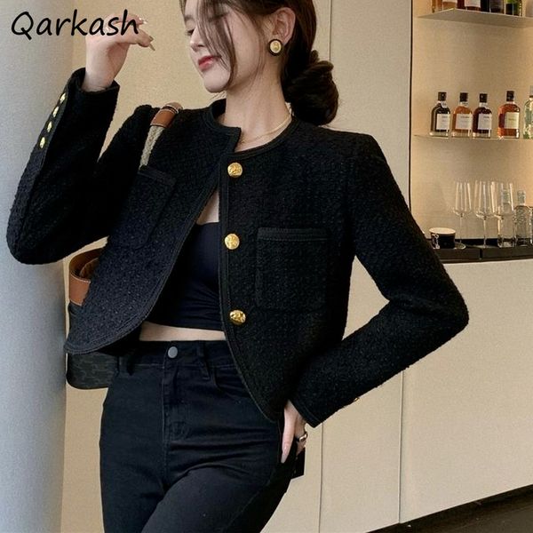 womens jackets women black stylish korean simple single breasted chic feminino crops ly outwear leisure basic classy harajuku street 230224, Black;brown
womens jackets women black stylish korean simple single breasted chic feminino crops ly outwear leisure basic classy harajuku street 230224, Black;brown