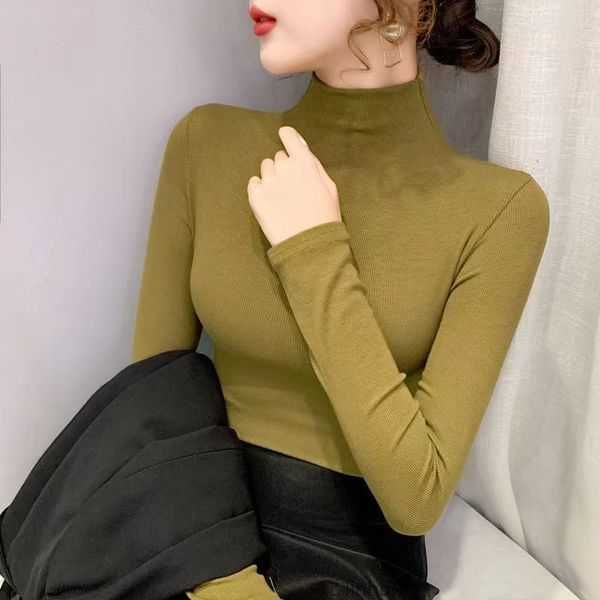knits tees high neck turtleneck designer woman sweater blouse shirts womens lady slim s-3xl hzjm, White
knits tees high neck turtleneck designer woman sweater blouse shirts womens lady slim s-3xl hzjm, White