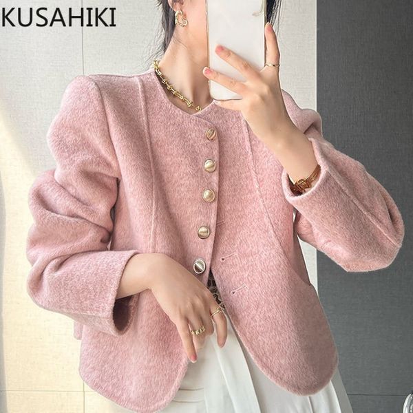 women's jackets lusahiki causal solid fashion woolen women coat korean autumn winter elegant jacket chic sweet o-neck long sleeve outwe, Black;brown
women's jackets lusahiki causal solid fashion woolen women coat korean autumn winter elegant jacket chic sweet o-neck long sleeve outwe, Black;brown