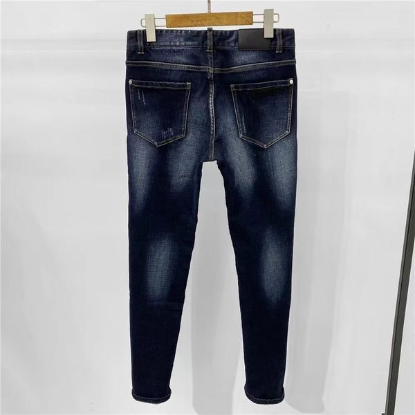 men s jeans 23ss stretch for men autumn spring solid classic pants slim wear and tear motorcycle denim 230224, Blue
men s jeans 23ss stretch for men autumn spring solid classic pants slim wear and tear motorcycle denim 230224, Blue