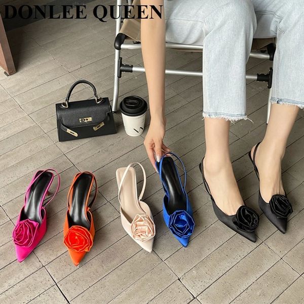sandals fashion brand flower slingbacks women thin high heels pointed toe mules shoes wedding bridal ladies elegant dress 230224, Black
sandals fashion brand flower slingbacks women thin high heels pointed toe mules shoes wedding bridal ladies elegant dress 230224, Black