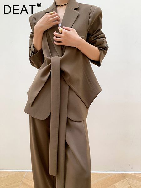 women s two piece pants deat fashion solid notched loose single button blazer high waist straight long female summer 2023 17a2339 230224, White
women s two piece pants deat fashion solid notched loose single button blazer high waist straight long female summer 2023 17a2339 230224, White