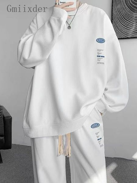 men s tracksuits gmiixder cityboy hip hop suit men waffle o neck casual long sleeve shirt patch design trousers trend tracksuit 230224, Gray
men s tracksuits gmiixder cityboy hip hop suit men waffle o neck casual long sleeve shirt patch design trousers trend tracksuit 230224, Gray