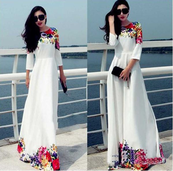 2023 long women party dresses white floral print maxi boho beach dress plus size robe casual vestido longo ropa mujer, Black;gray
2023 long women party dresses white floral print maxi boho beach dress plus size robe casual vestido longo ropa mujer, Black;gray