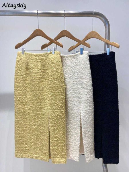 skirts high waist straight midi skirts women solid simple office ladies thick side slit design streetwear new arrivals all-match faldas l230, Black
skirts high waist straight midi skirts women solid simple office ladies thick side slit design streetwear new arrivals all-match faldas l230, Black