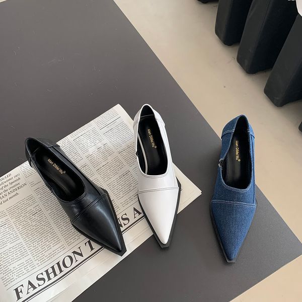 dress shoes pointed toe women pumps denim shallow slip on black white blue round mid heels fashion autumn spring woman size 39 230224
dress shoes pointed toe women pumps denim shallow slip on black white blue round mid heels fashion autumn spring woman size 39 230224