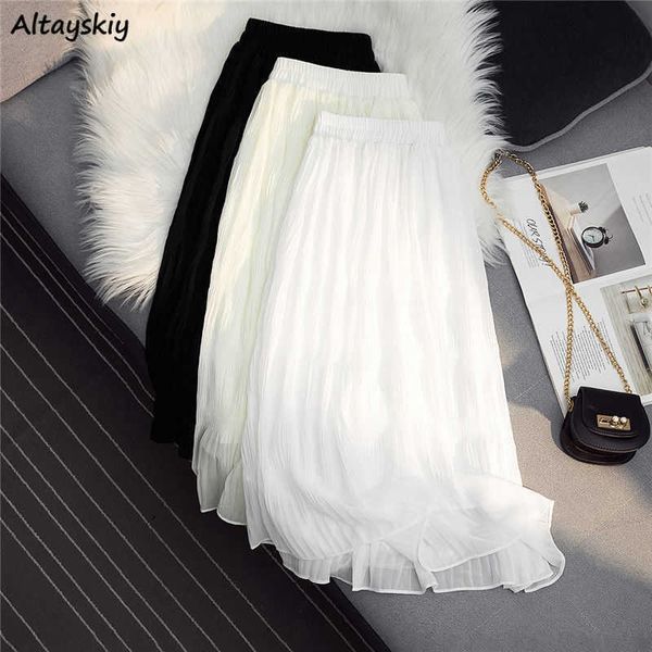 skirts pleated skirts women knee-length ins vintage chic elastic waist korean fashion summer all-match empire retro ladies simple daily l230, Black
skirts pleated skirts women knee-length ins vintage chic elastic waist korean fashion summer all-match empire retro ladies simple daily l230, Black