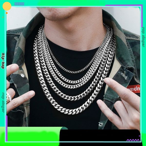 krkc 6mm316l titanium steel cuba necklace mens stainless steel necklace 18k gold plating european and american ins hip hip hop, Silver
krkc 6mm316l titanium steel cuba necklace mens stainless steel necklace 18k gold plating european and american ins hip hip hop, Silver