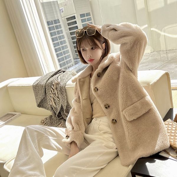 women's jackets winter coat korean style women fashion long wool slim high collar fur clothing warm casual padded clothes 230223, Black;brown
women's jackets winter coat korean style women fashion long wool slim high collar fur clothing warm casual padded clothes 230223, Black;brown