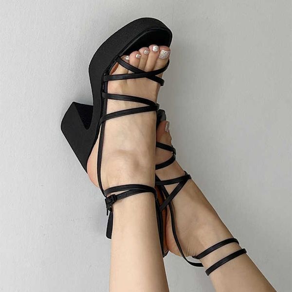 sandals summer 2022 women's open toe cross strap high heels platform ladies shoes fashion female chunky woman y2302, Black
sandals summer 2022 women's open toe cross strap high heels platform ladies shoes fashion female chunky woman y2302, Black