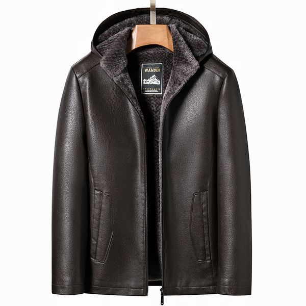 hooded leather jackets mens warm coats fleece inside slim windbreakers autumn winter clothing plus size m-4xl black brown
hooded leather jackets mens warm coats fleece inside slim windbreakers autumn winter clothing plus size m-4xl black brown