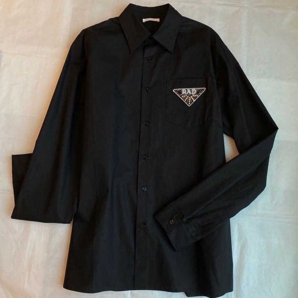 23ss designer women brand long-sleeved shirt coat versatile solid color lapel shirts womens clothing a1, White;black
23ss designer women brand long-sleeved shirt coat versatile solid color lapel shirts womens clothing a1, White;black
