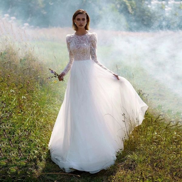 2023 new white fairy wedding dress a-line long sleeves simple little sweep train girl's dresses
2023 new white fairy wedding dress a-line long sleeves simple little sweep train girl's dresses