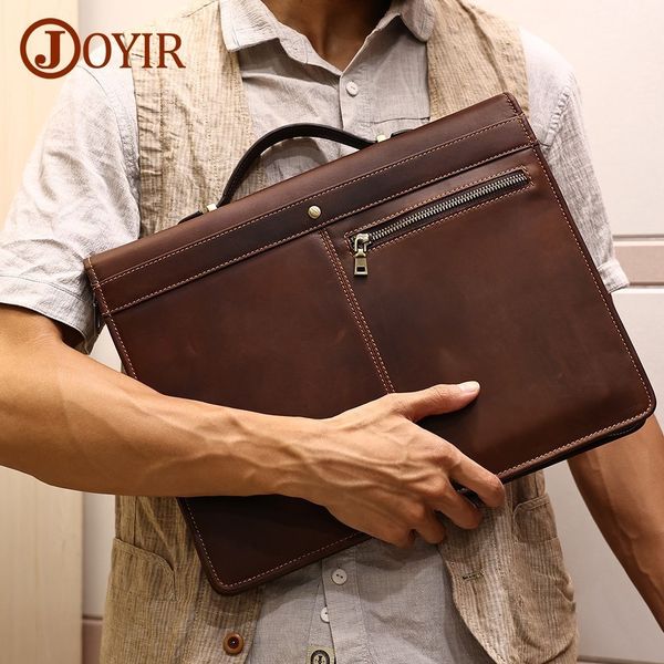 briefcases joyir crazy horse leather briefcase handle bags 13 3" lapipad portfolio case business office document bag male 230223
briefcases joyir crazy horse leather briefcase handle bags 13 3" lapipad portfolio case business office document bag male 230223