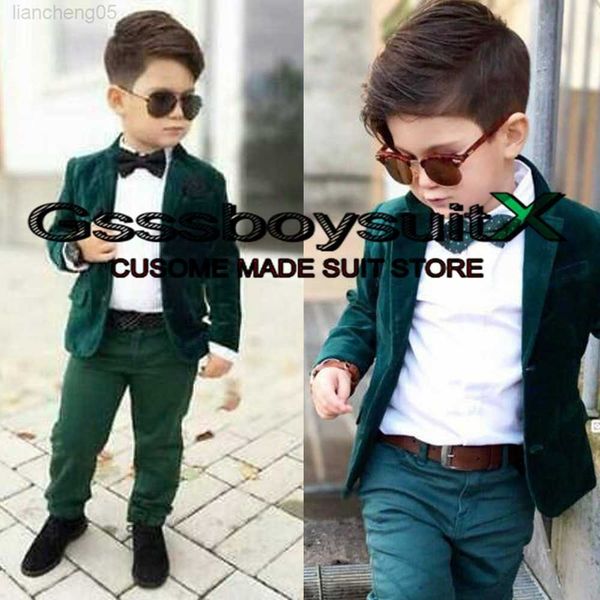 clothing sets kids boys suit 2 piece slim fit green velvet wedding wear groom wear tuxedo bespoke child blazer jacket set w0224, White
clothing sets kids boys suit 2 piece slim fit green velvet wedding wear groom wear tuxedo bespoke child blazer jacket set w0224, White