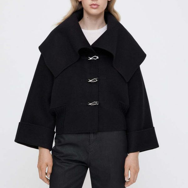 women's jackets retro turndown collar woolen coat wool blend ladies fashion lock catch versatile black jacket winter 230223, Black;brown
women's jackets retro turndown collar woolen coat wool blend ladies fashion lock catch versatile black jacket winter 230223, Black;brown