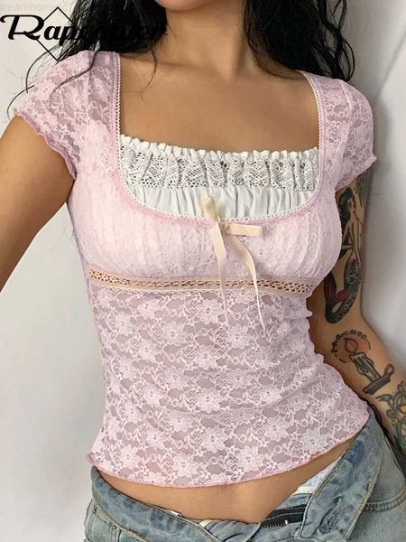 rapcopter y2k pink trim crop bow cute sweet t shirt women retro short sleeve lace patched summer tee prepply korean tshirt 0225, White
rapcopter y2k pink trim crop bow cute sweet t shirt women retro short sleeve lace patched summer tee prepply korean tshirt 0225, White