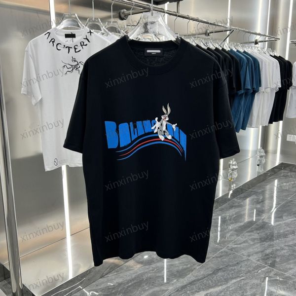 xinxinbuy men designer tee t shirt 23ss paris sea wave rabbit letter print short sleeve cotton women white black khaki s-2xl, Black;brown
xinxinbuy men designer tee t shirt 23ss paris sea wave rabbit letter print short sleeve cotton women white black khaki s-2xl, Black;brown