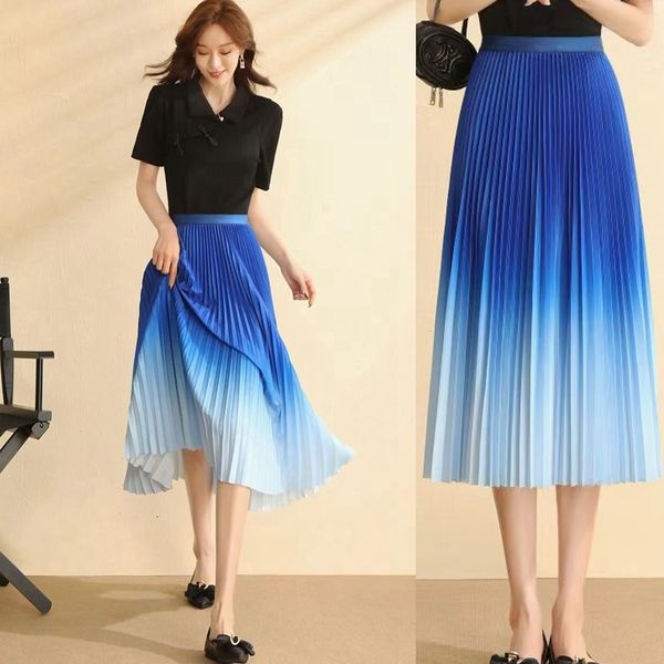 skirts fashion gradient color pleated long women casual elastic high waist aline slim party ladies 2023 spring summer 230225, Black
skirts fashion gradient color pleated long women casual elastic high waist aline slim party ladies 2023 spring summer 230225, Black