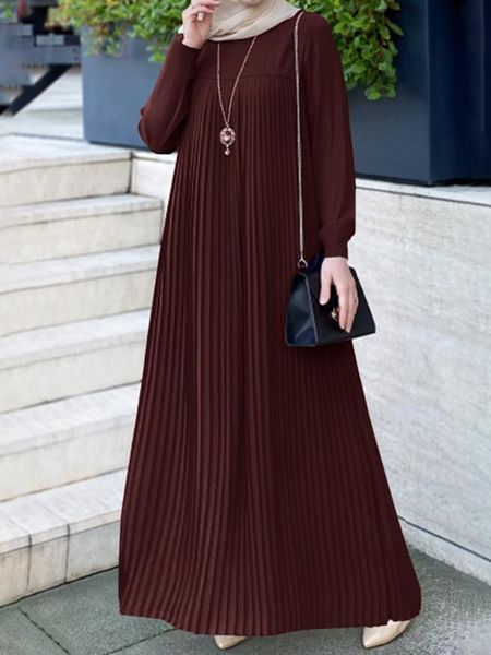 ethnic clothing zanzea fashion women pleated muslim dresses spring autumn kaftan long sleeve maxi vestidos casual solid loose party robe 230, Red
ethnic clothing zanzea fashion women pleated muslim dresses spring autumn kaftan long sleeve maxi vestidos casual solid loose party robe 230, Red