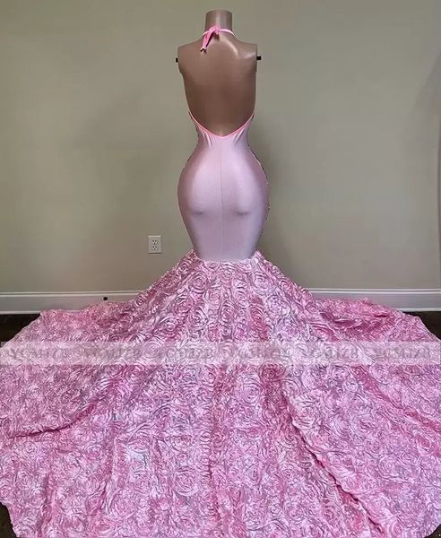 2023 pink prom dresses mermaid sweep train sleeveless halter backless floral ruched custom made evening gown formal occasion wear vestidos p, Black
2023 pink prom dresses mermaid sweep train sleeveless halter backless floral ruched custom made evening gown formal occasion wear vestidos p, Black