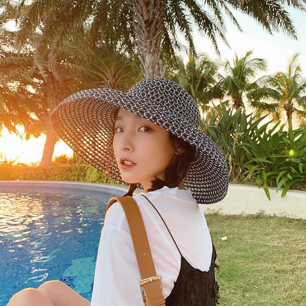 wide brim hats retro hepburn black fisherman hat sun-proof vacation seaside beach hat women's summer big brim sun hat p230327, Blue;gray
wide brim hats retro hepburn black fisherman hat sun-proof vacation seaside beach hat women's summer big brim sun hat p230327, Blue;gray
