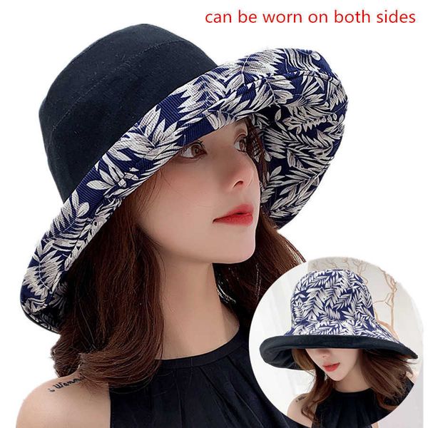 wide brim hats double side bucket hats women new print sunscreen visor hat female basin cap wide brim sunbonnet fedoras summer beach sun hat, Blue;gray
wide brim hats double side bucket hats women new print sunscreen visor hat female basin cap wide brim sunbonnet fedoras summer beach sun hat, Blue;gray