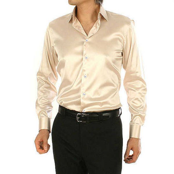 solid color imitation silk satin glossy men's shirt elastic long-sleeved taobao slim loose1bu7, White;black
solid color imitation silk satin glossy men's shirt elastic long-sleeved taobao slim loose1bu7, White;black