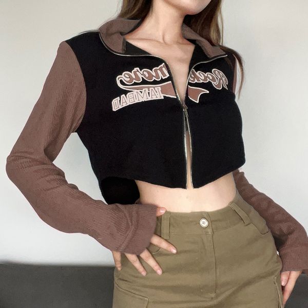 women s jackets harajuku goth autumn for women short female fashion long sleeve design sense coats clothe 230225, Black;brown
women s jackets harajuku goth autumn for women short female fashion long sleeve design sense coats clothe 230225, Black;brown