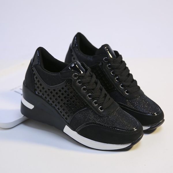 dress shoes autumn wedges for women plus size lace up versatile vulcanize fashion bling causal zapatos de mujer 230224, Black
dress shoes autumn wedges for women plus size lace up versatile vulcanize fashion bling causal zapatos de mujer 230224, Black