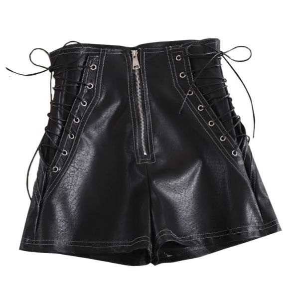 women's shorts strap leather short women casual high waist s female wide leg 230224, White;black
women's shorts strap leather short women casual high waist s female wide leg 230224, White;black