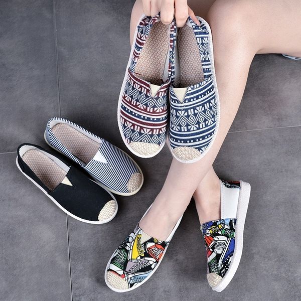 dress shoes fashion women slip on flats print flat bottom light mesh lazy fisherman shoes canvas breathable flat women's single shoes 2, Black
dress shoes fashion women slip on flats print flat bottom light mesh lazy fisherman shoes canvas breathable flat women's single shoes 2, Black